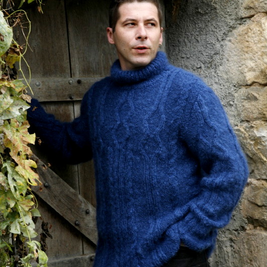 Cormier : pull mohair et laine - Kit à tricoter / Tricoté main