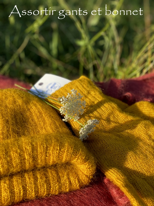 Gants laine Mohair et Soie - Gant en laine par la Ferme d'Auré