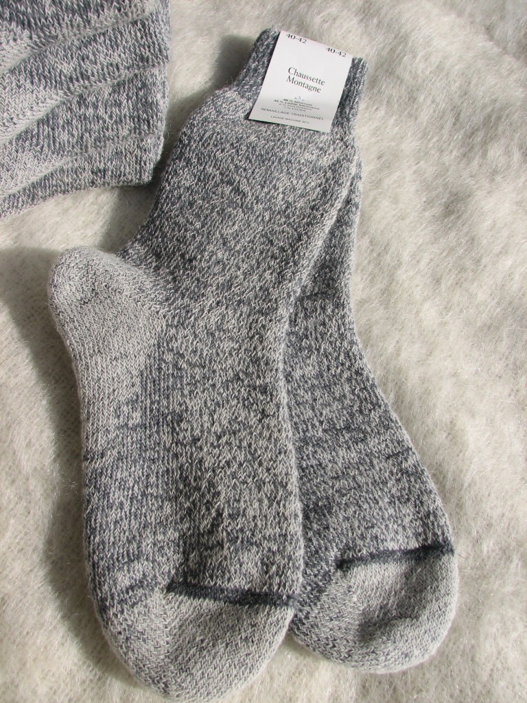Grosses chaussettes en laine cotelée chaudes de randonnée