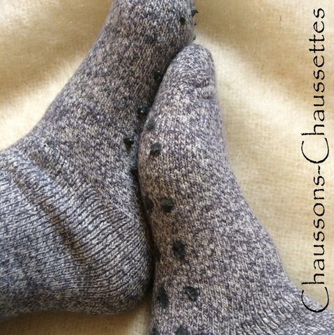 Chaussons-chaussettes Mohair&Laine ou Charentaises - Les Bergers