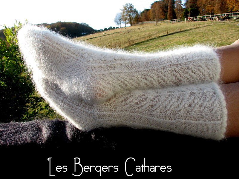 Chaussons-chaussettes Mohair et Laine - Les Bergers Cathares