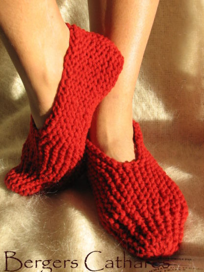 chaussons de laine à tricoter