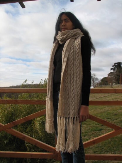 Echarpe longue en pure laine