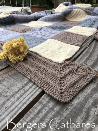 bordure à tricoter autour du Granny Folie's