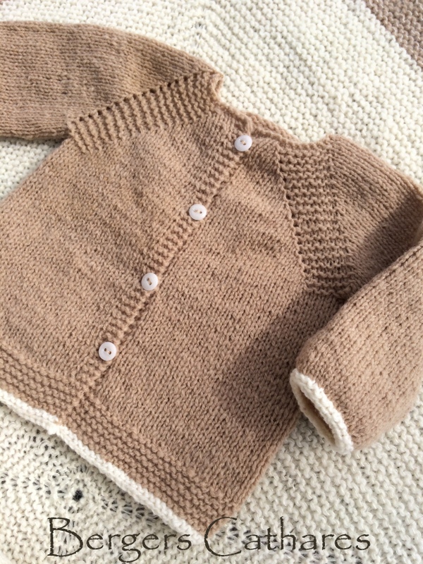 MonBébé gilet pour bébé pure laine - Les Bergers Cathares