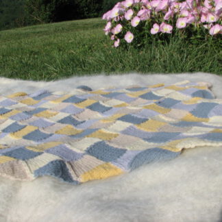 plaid pure laine tricoté