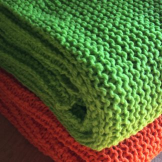 plaid pure laine tricoté