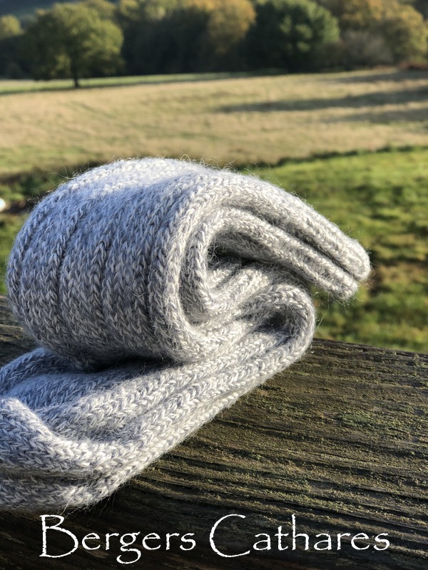 Grosses chaussettes en laine cotelée chaudes de randonnée