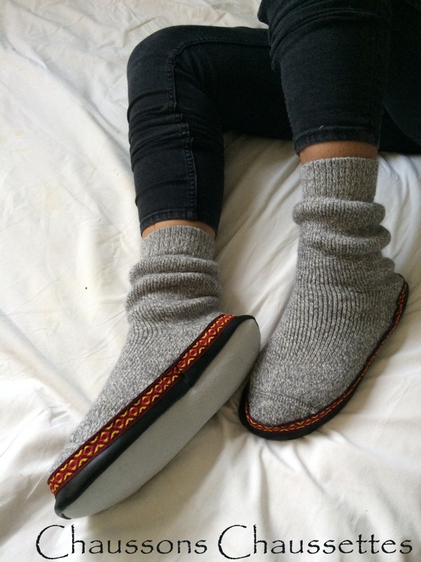 Chaussons tricotés à semelle souple pour enfants, chaussettes en