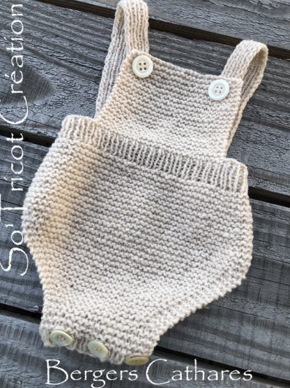 Salopette pure laine de France So'tricot Création