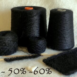 Mohair et mohair et soie en gros noir