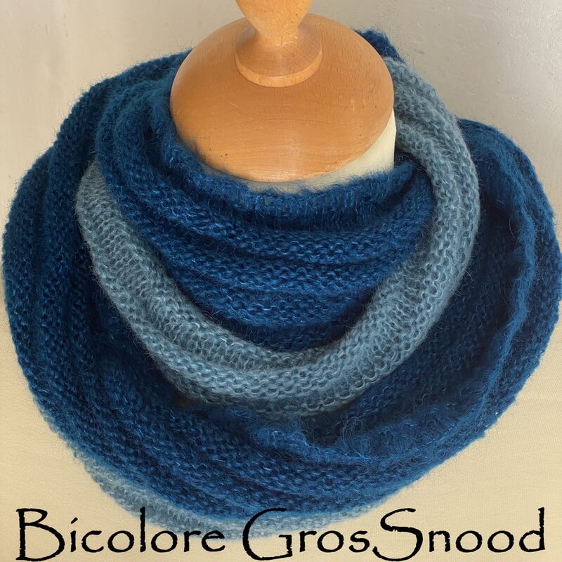 Snood Bicolore unique mohair soie