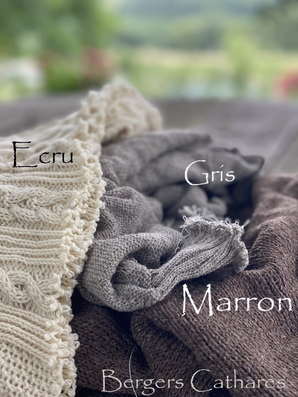 Mohair anti-gaspi à détricoter laine et mohair écru gris marron — Bergers Cathares Ariège