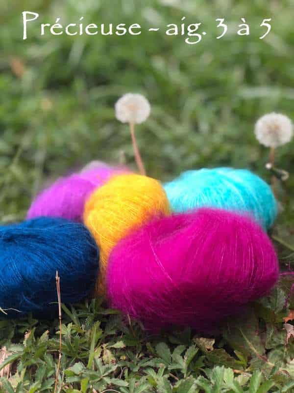 fil à tricoter Précieuse kid mohair et soie de france